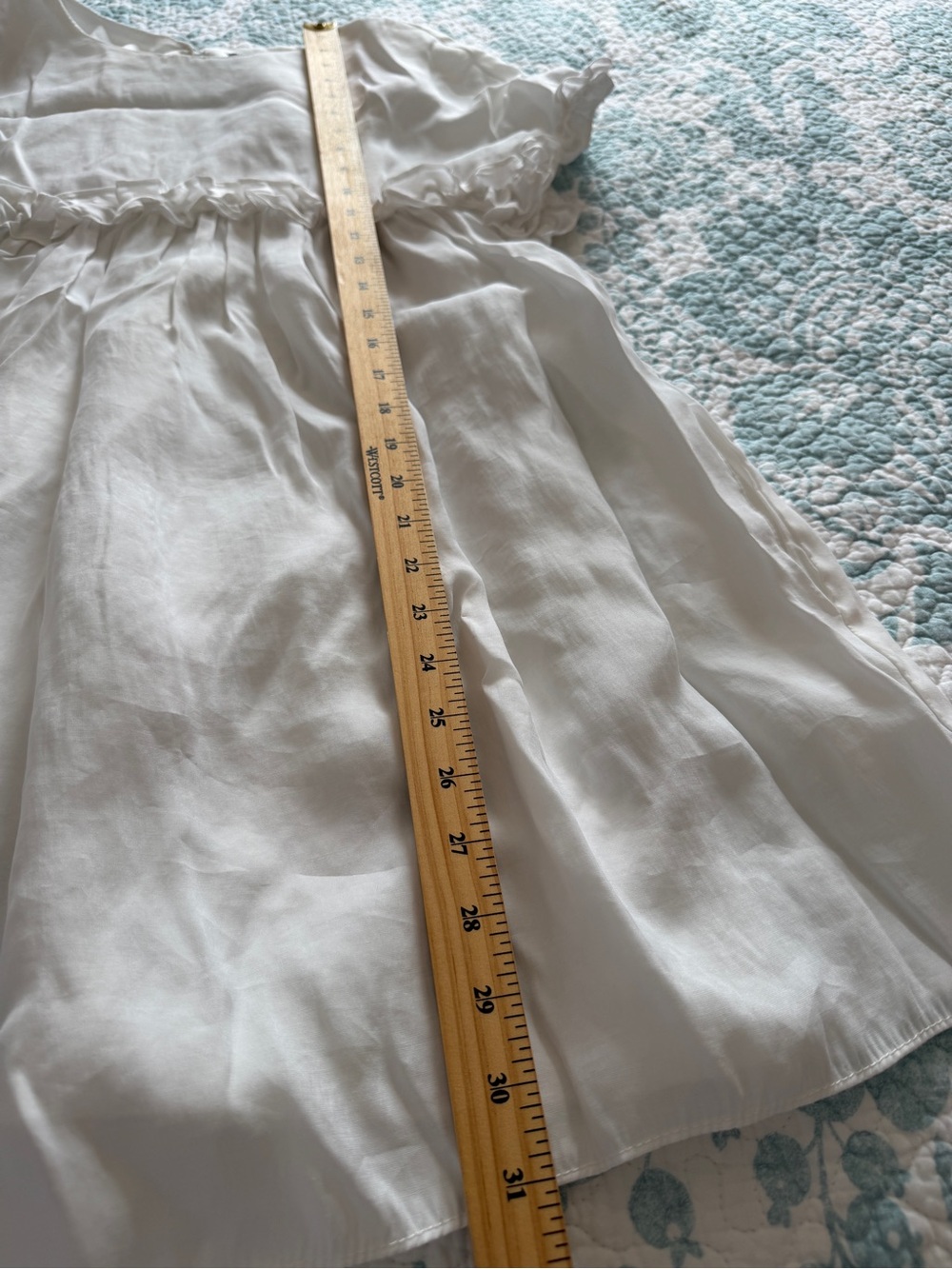 Zara White Ruffle-Trim Mini Dress - Picture 6 of 8